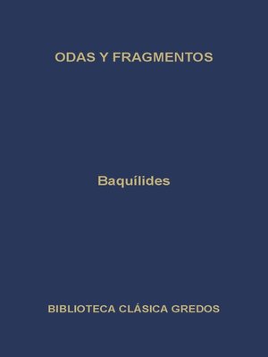cover image of Odas y fragmentos